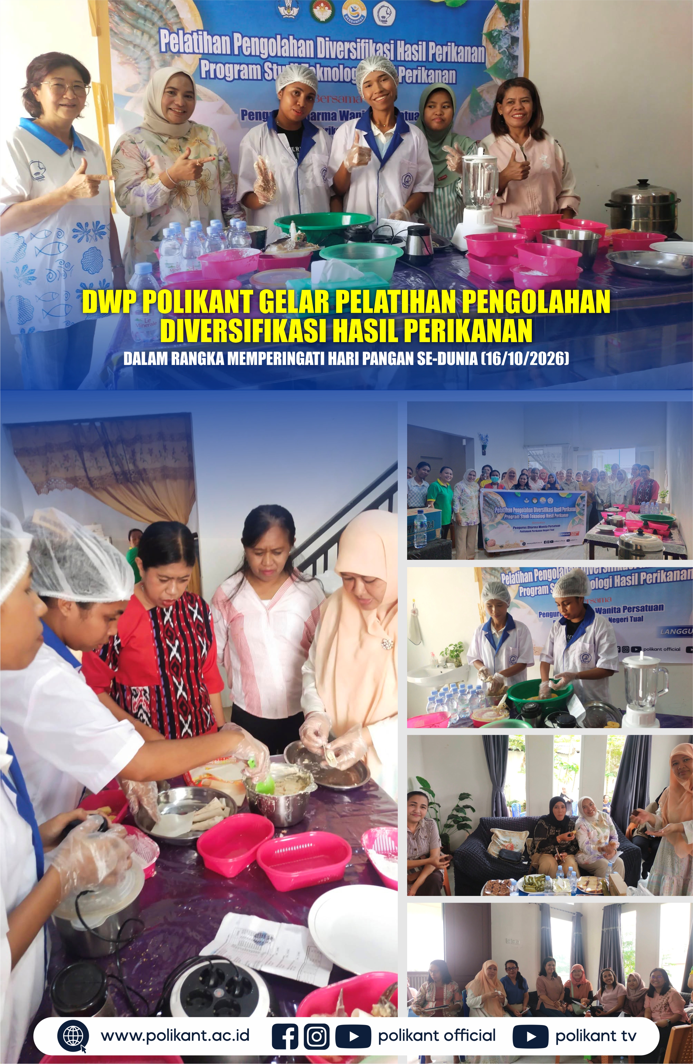 Peringati Hari Pangan Sedunia, DWP Polikant Gelar Pelatihan Pengolahan Diversifikasi Hasil Perikanan